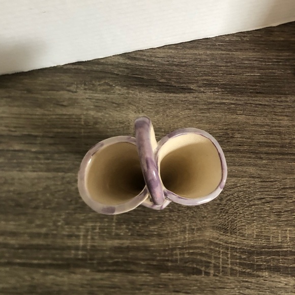 Handmade Pottery Double Vase with Handle - Picture 6 of 10